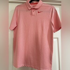 Nike Boy’s Dr-Fit Red and White Striped Polo Shirt